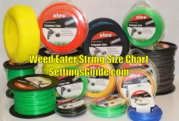 Weed Eater String Size Chart